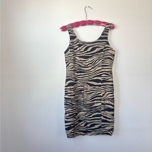 90s Zebra Shift Dress